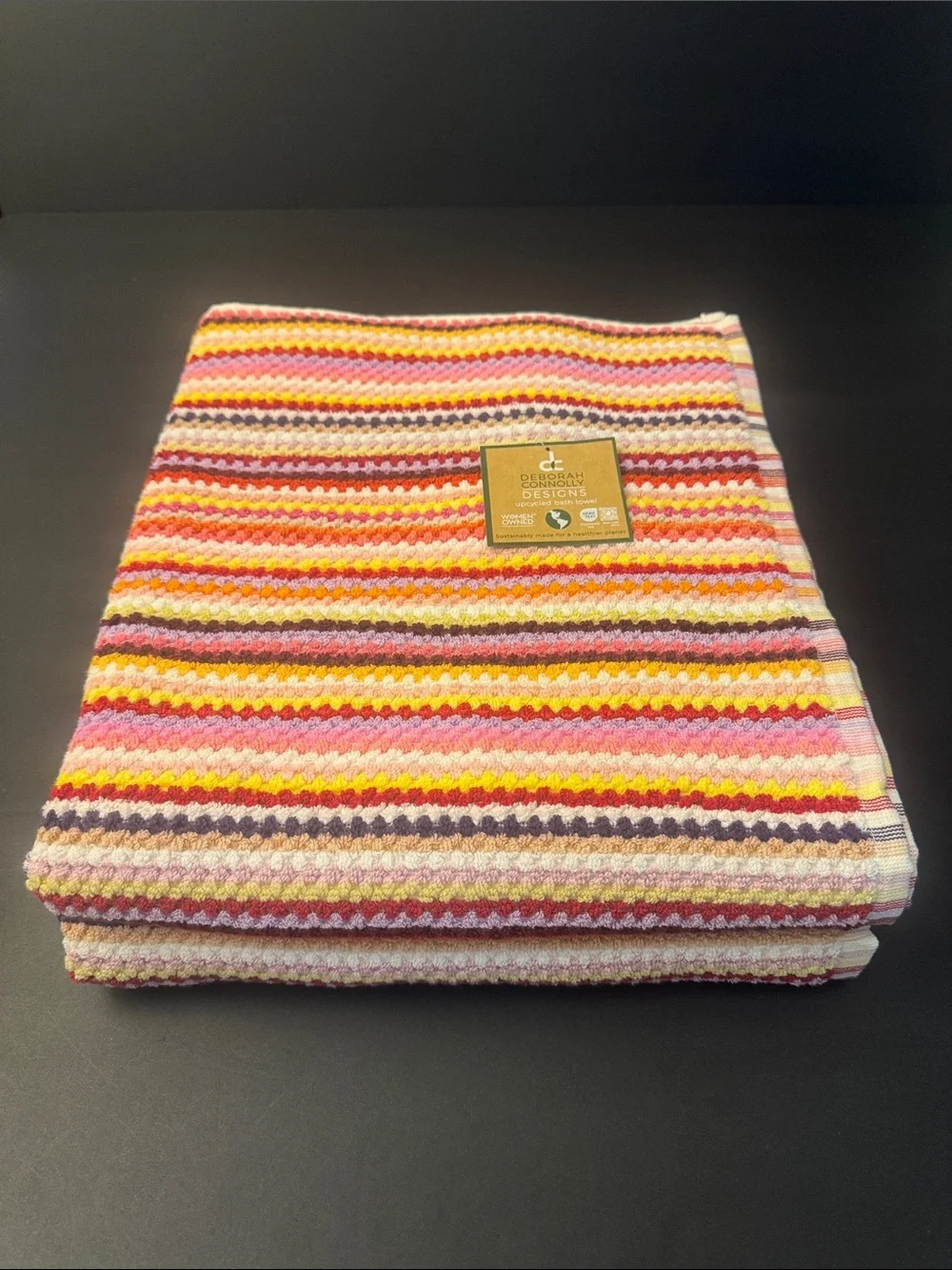 2pc Deborah Connolly Designs Striped Bath Towel Set - Multi